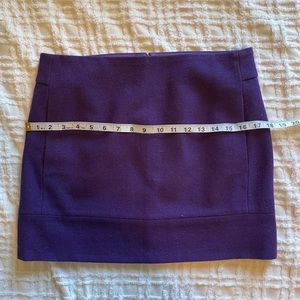 J Crew purple wool mini skirt with pockets